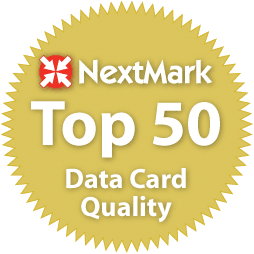 NextMark Top 50 Data Card Quality Seal